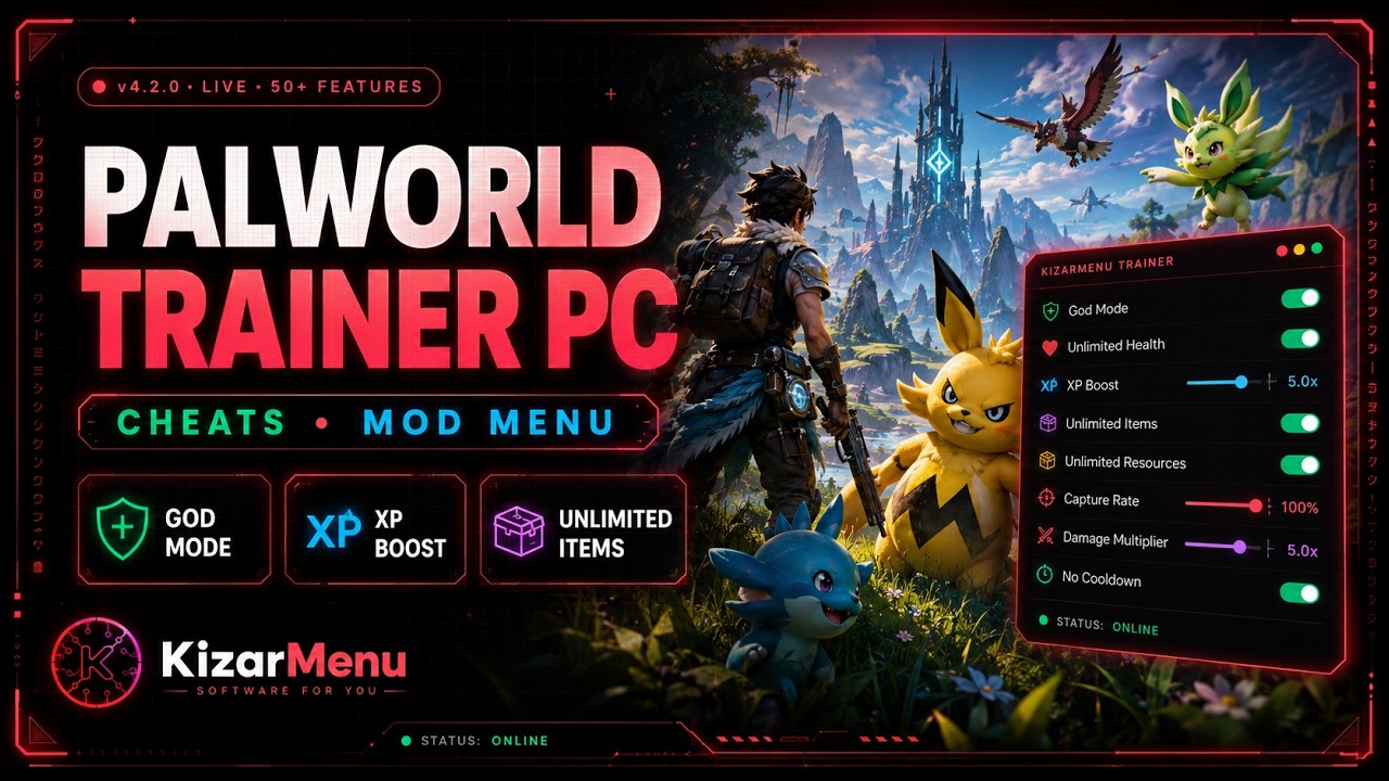 Palworld Trainer PC &ndash; Cheats, Hacks & Mod Menu
