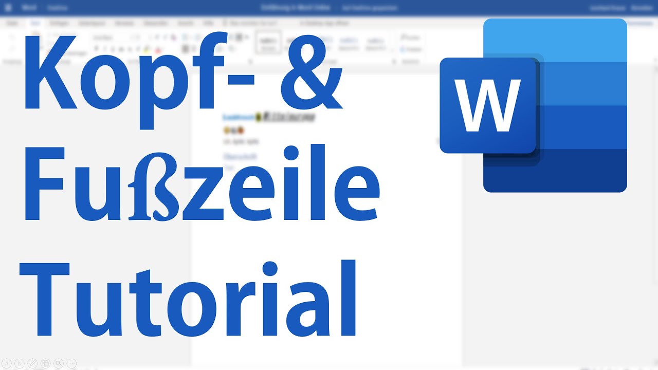 Kopf- & Fußzeile Tutorial Word-Online-Tutorial