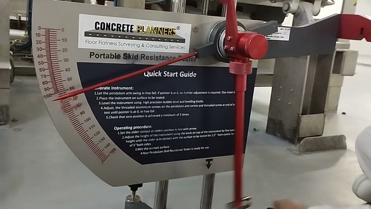 Slip Resistance test on ESD PU flooring