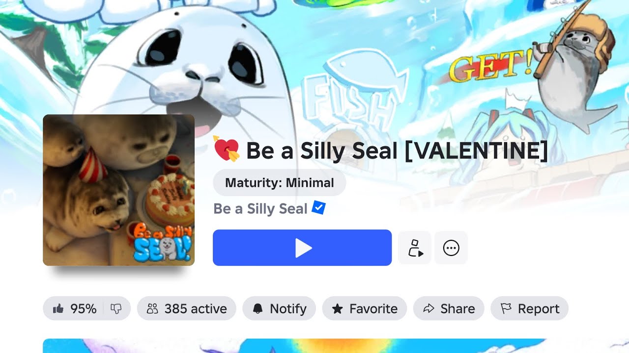 Playing the cute seal game again