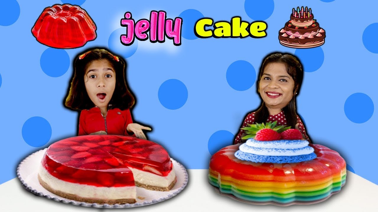 Making JELLY CAKE In 2 minutes At Home | जेली केक बनाइये घर पेही