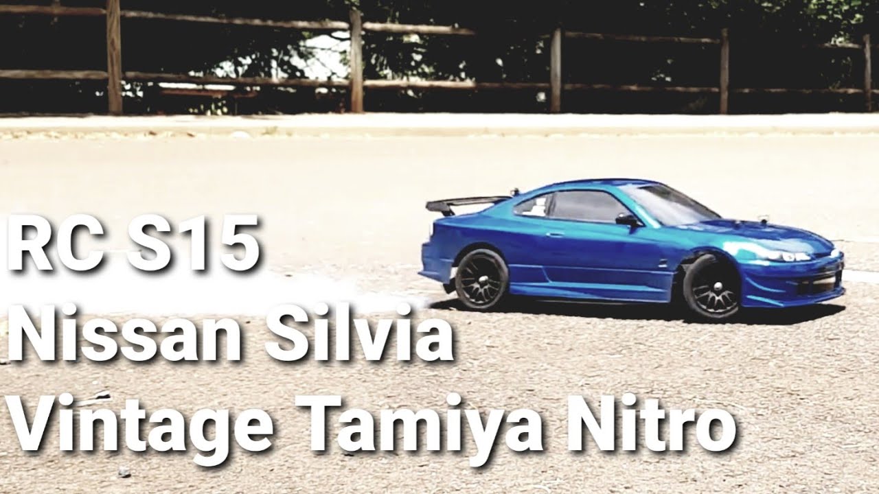 RC Nissan S15 Silvia, Tamiya vintage nitro, TG10 mk1. pro long suspension version, OS max 18 CV-RX