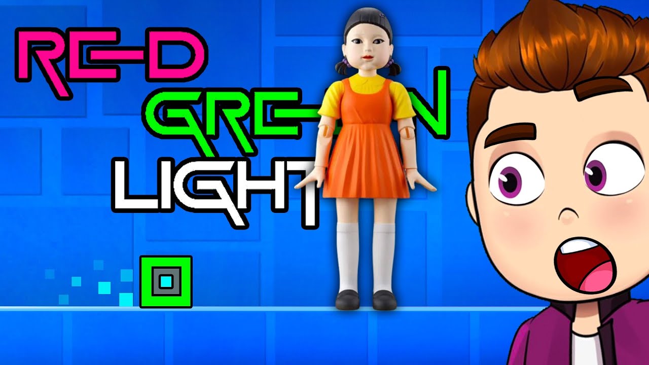 Spiele SQUID GAME in Geometry Dash! (Rotes Licht, Grünes Licht, Mingle, Glasbrücke, Dalgona...)