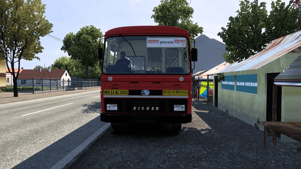 Satara to Pandharpur MSRTC Eicher Bus Euro Truck Simulator 2