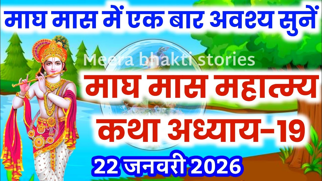 माघ मास कथा - अध्याय 19 || magh Maas Ki Katha Day19 | magh mahatmya adhyay 19