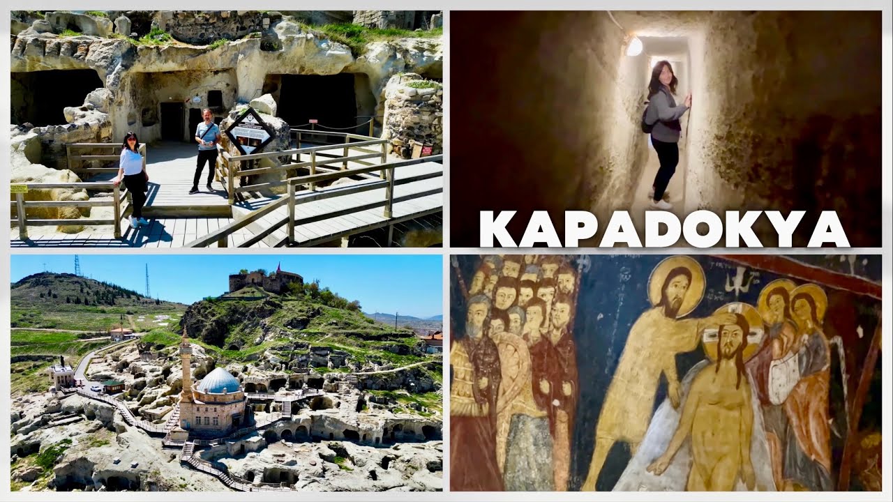 Kapadokya 🇹🇷 Özkonak yeraltı şehri, Nevşehir kalesi, Kayaşehir, Aziz Jean kilisesi
