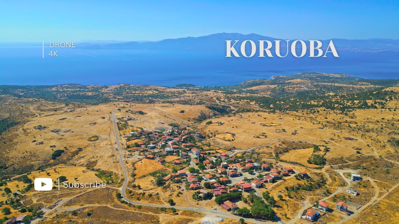 Discover Koruoba Village, Çanakkale 🇹🇷 | Peaceful Nature & Rural Life | 4K Drone View