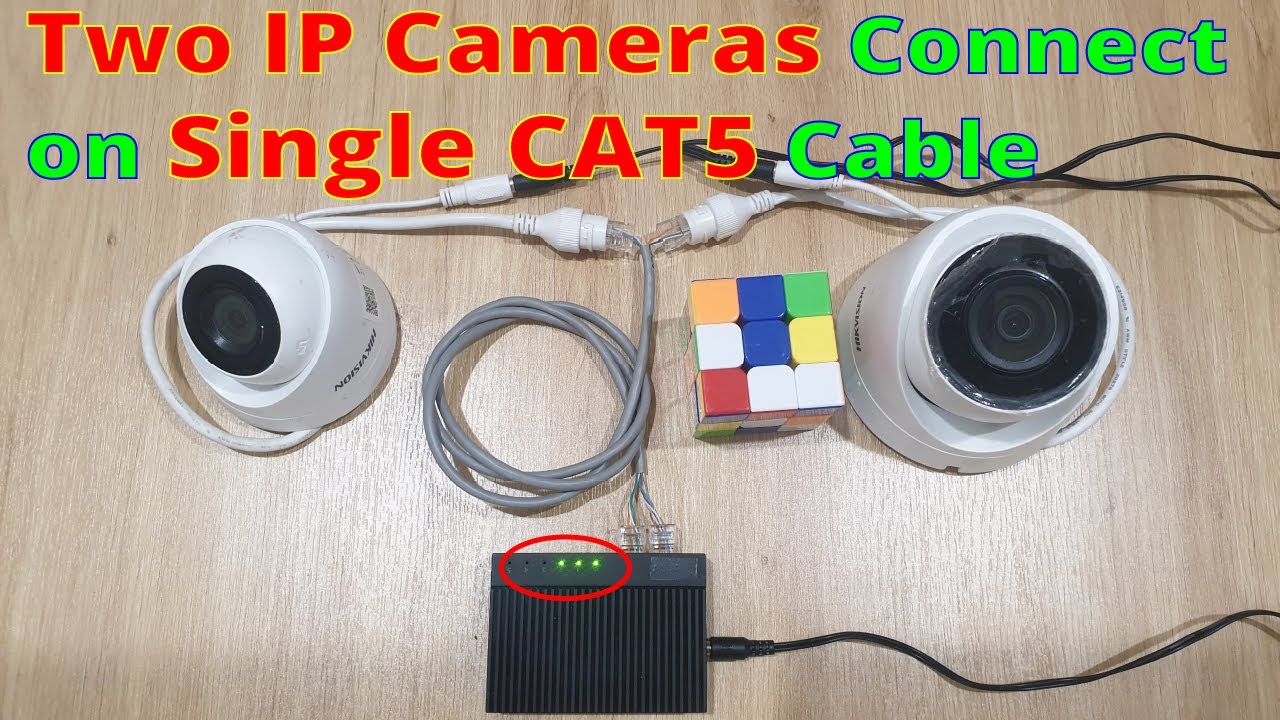 2 IP-КАМЕРЫ подключаются по ОДНОМУ кабелю (CAT5E, CAT6)