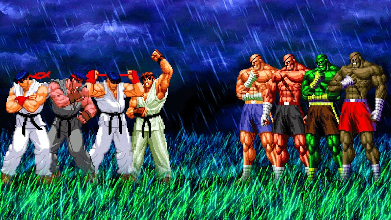 KOF MUGEN | Ryu Team vs Sagat Team