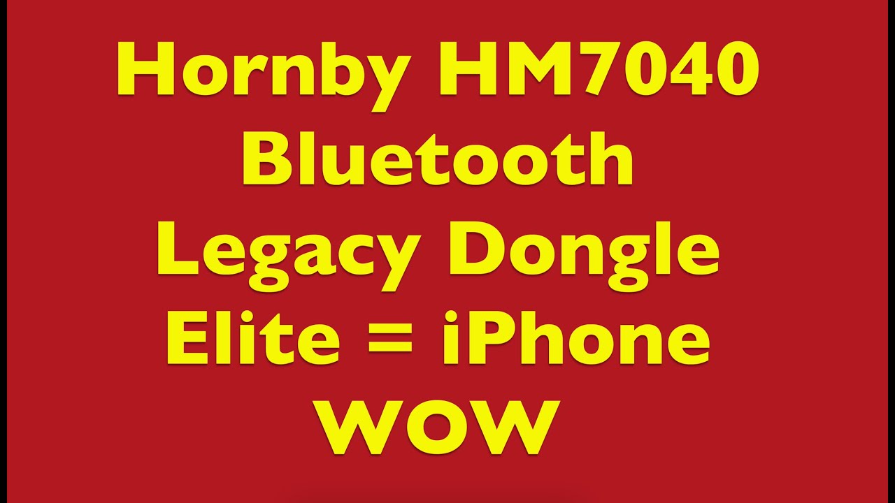 Josef - Model Railway & Toy Room 107 CONTROL HORNBY ELITE WITH IPHONE / IPAD Bluetooth Legacy Dongle
