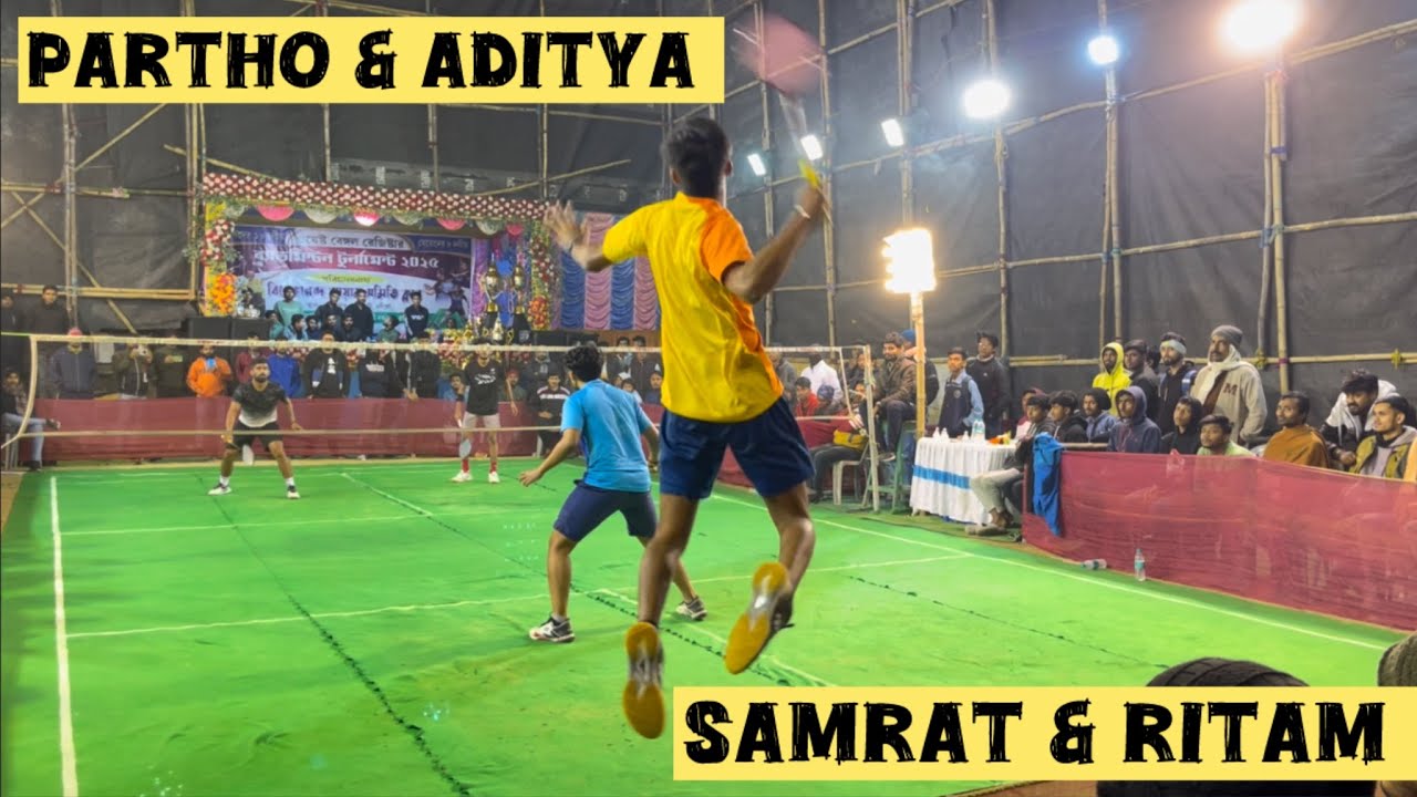 Лучший матч по бадминтону Парто и Адити против Самрата и Ритама #shuttlershubho #badmintonmatch