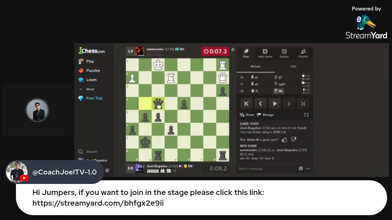 Chess Jumps Game 7 Live
