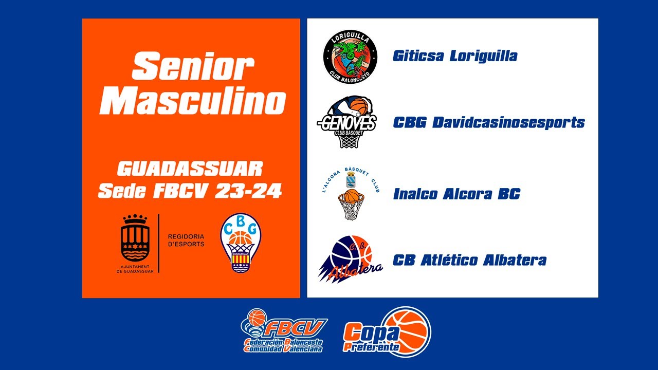 Final Copa Senior Masculino Preferente 2024 Loriguilla Club Baloncesto- L´Alcora Basket Club