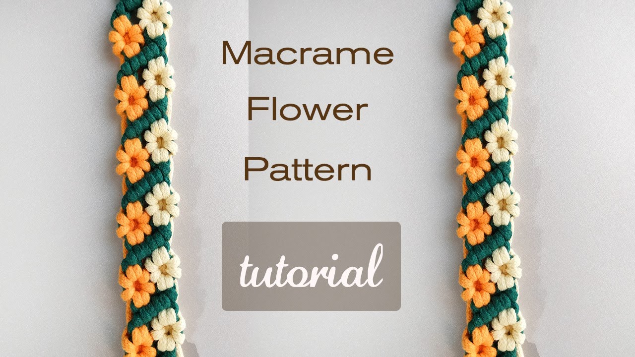 Macrame flower pattern tutorial.Step by step.Many videos of macrame tutorials here.#macrame #knot