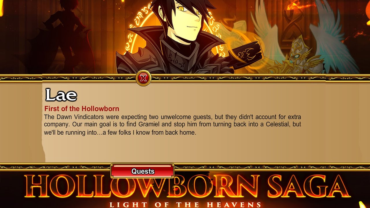AQW NEW LAE QUEST /JOIN DAWNSANCTUM (HOLLOWBORN SAGA 2024)