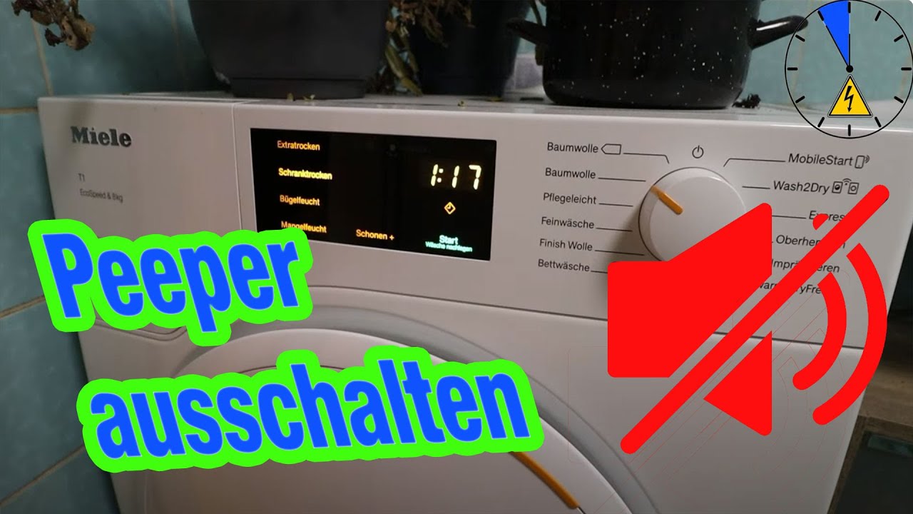 Miele T1 Trockner Summer ausschalten deaktivieren Ton Beep am Ende