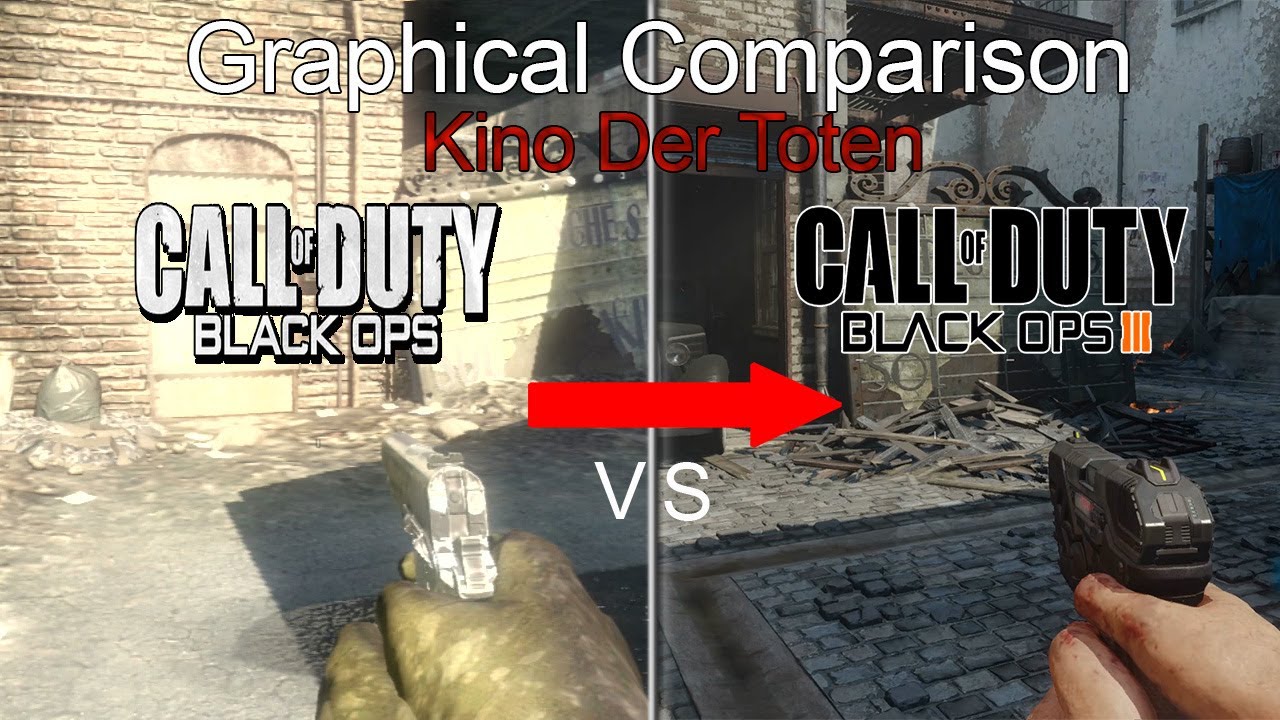 BLACK OPS 3 ZOMBIE CHRONICLES:-KINO DER TOTEN FULL GRAPHICAL COMPARISON PS3 VS PS4