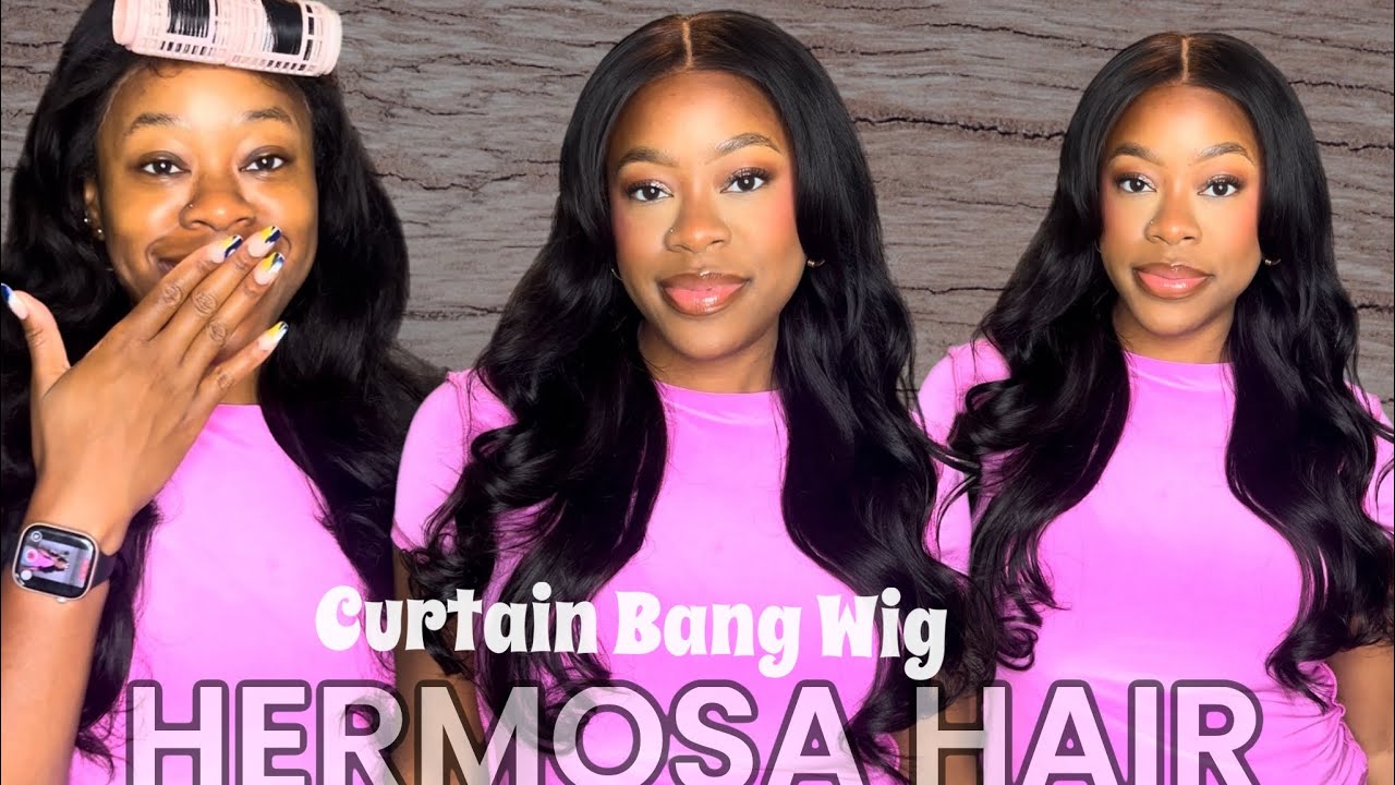 Install a Wig With Me | Glueless 8x5 Lace CURTAIN BANG Body Wave Wig ft. Hermosa Hair