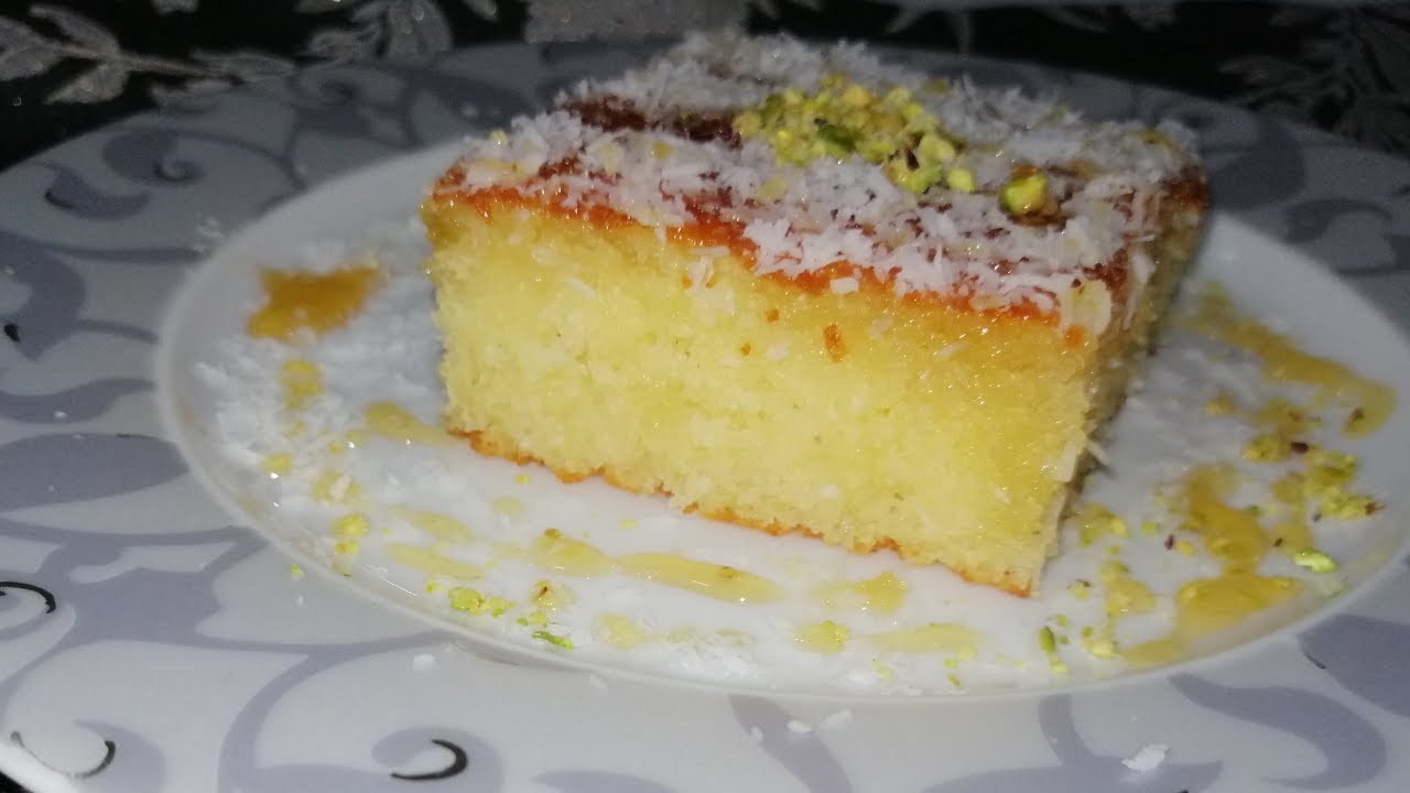 #Basbosa# a cake with semolina and coconut🥥   البسبوسة بالسميد و الكوك