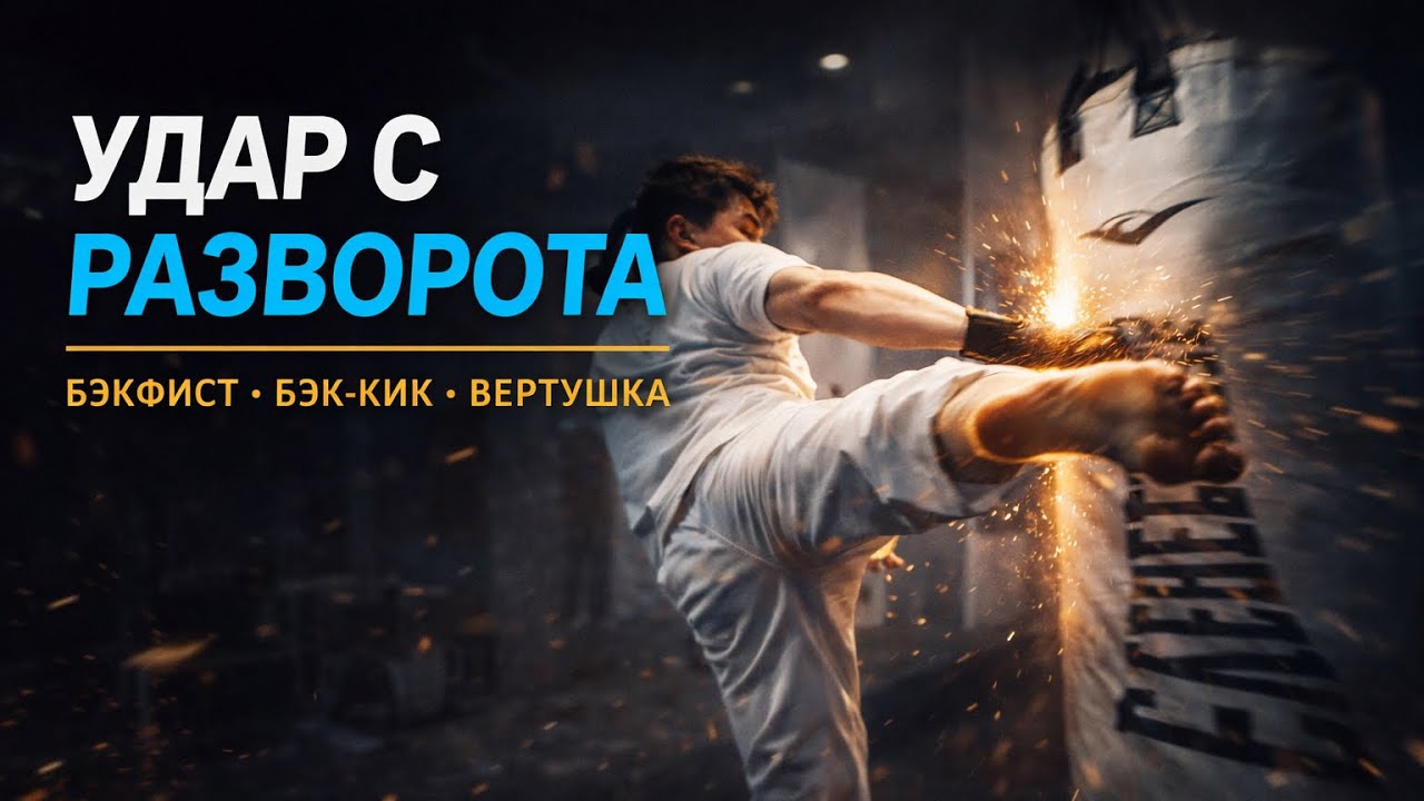 Как бить с разворота? Техника «маскировки» удара.