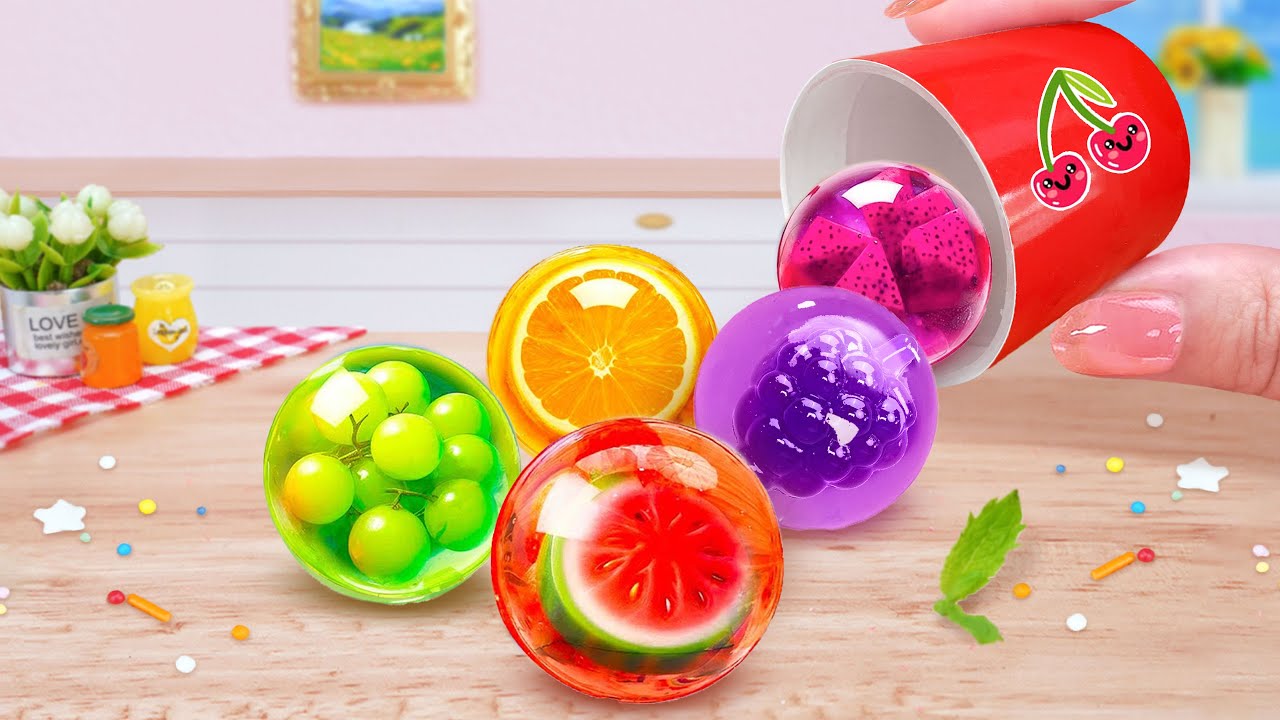 💌Sweet Rainbow Fruit Jelly💌So Tasty Mini Rainbow Fruit Jelly Dessert Decorating Ideas💌Sweet Baking💌