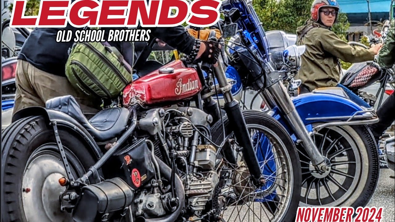【harley davidson】club レジェンド渋い大人のカスタム【ハーレー】軍団🔥in、デイトリップカフェ【ヴィンテージハーレー】【旧車ハーレー】【chopper custom】