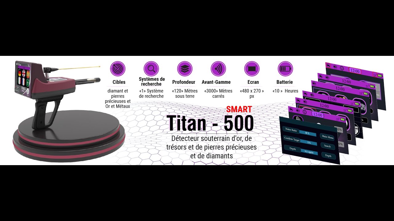 Détecteur d'or - Diamant -  TITAN 500 SMART