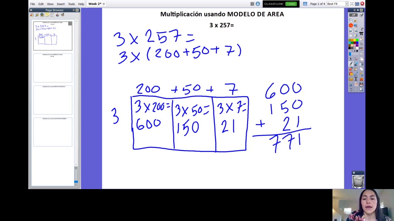 Multiplicacion usando Modelo De Area