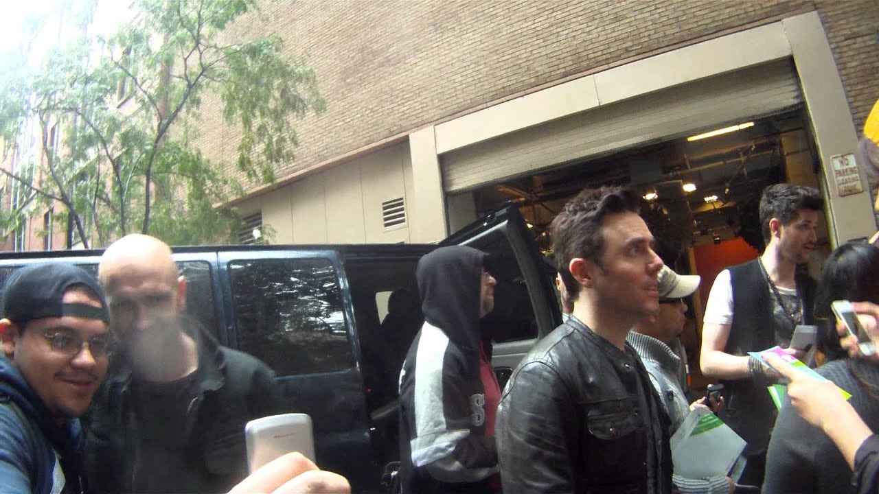 The Script interacting with fans and anti fan after LIVE with Kelly and Michael