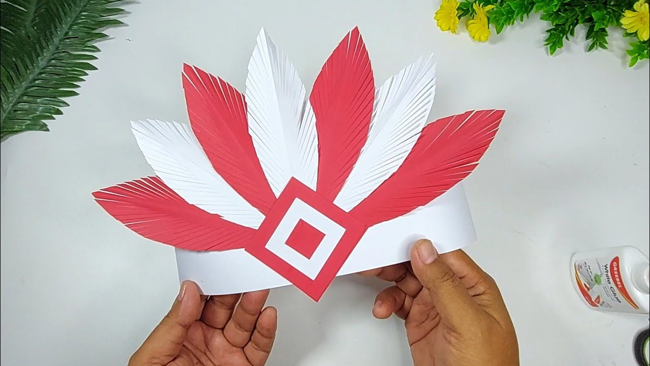 Membuat Topi Kertas Merah Putih untuk MOS MPLS dan Karnaval 17 Agustus
