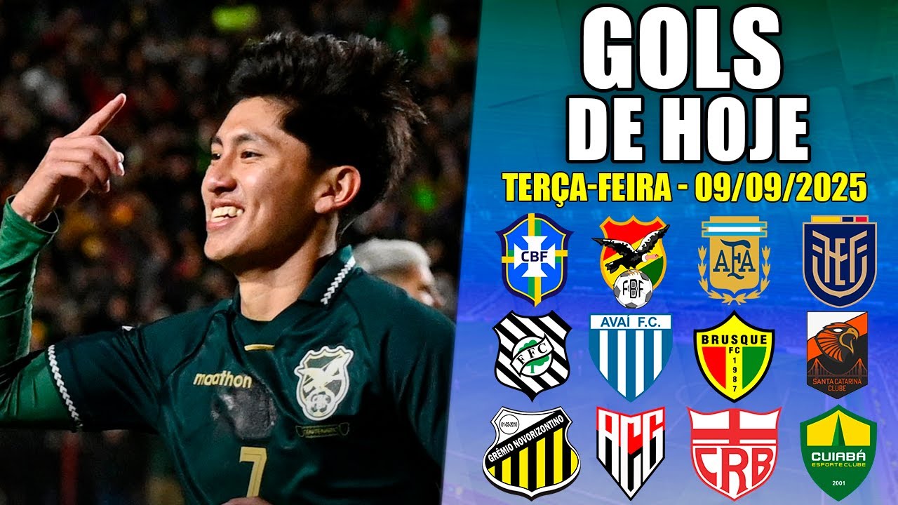⚽️ TODOS OS GOLS DESTA TER&Ccedil;A 09/09/2025 GOLS DA ELIMINAT&Oacute;RIAS E COPA SC (COMPLETO)