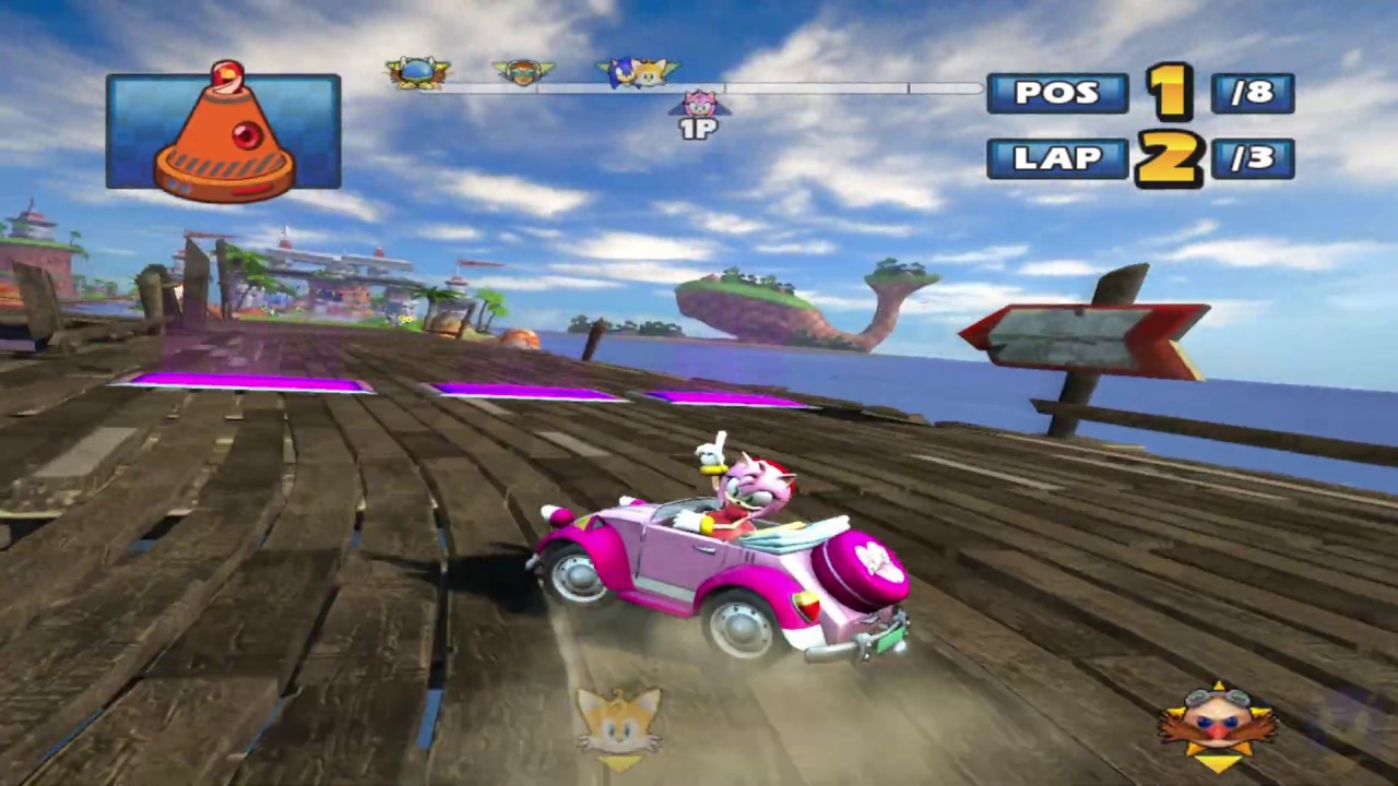 OCEAN RUIN Amy Rose gameplay. Sonic & SEGA All Stars Racing.