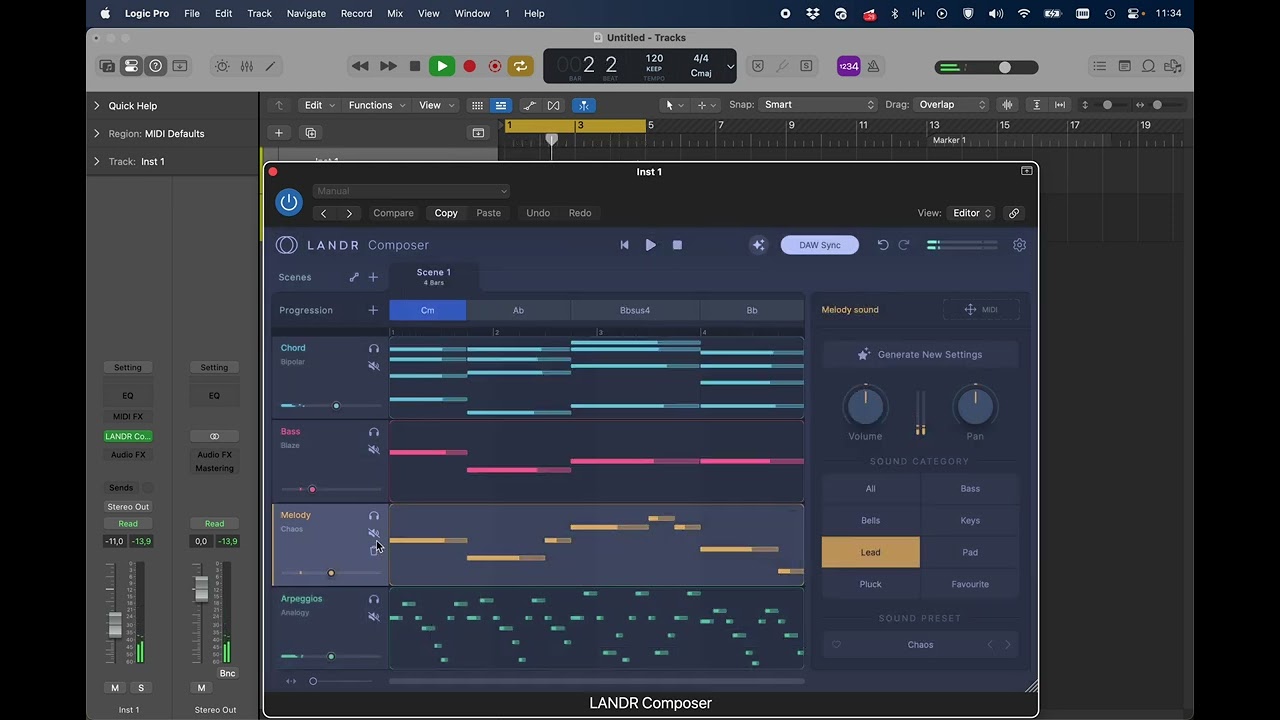 LANDR Composer AI - Обзор на русском языке ИИ-помощник для создания музыки
