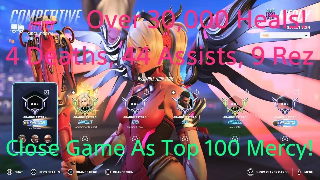 Tough Game As a Top 100 Mercy Overwatch 2 Competitive Mercy Gameplay