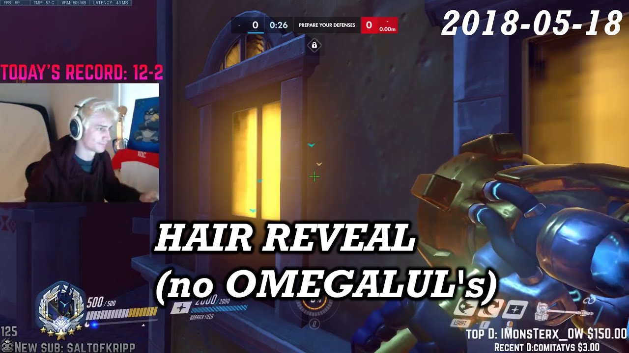 xQc VOD - 2018-05-18  •  HAIR REVEAL (no OMEGAUL's)