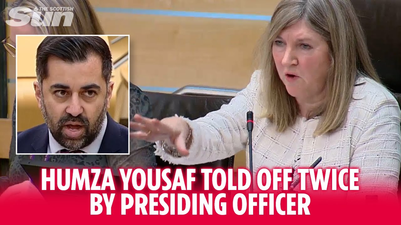 Humza Yousaf told off TWICE by Presiding Officer for questions NOT of a devolved matter