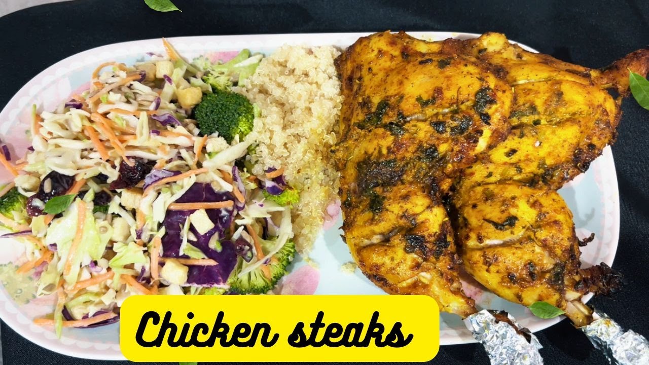 Lemon and herb chicken steaks//chicken steaks recipe// چکن سٹیکس#chickensteakrecipe#lemonherbchicken