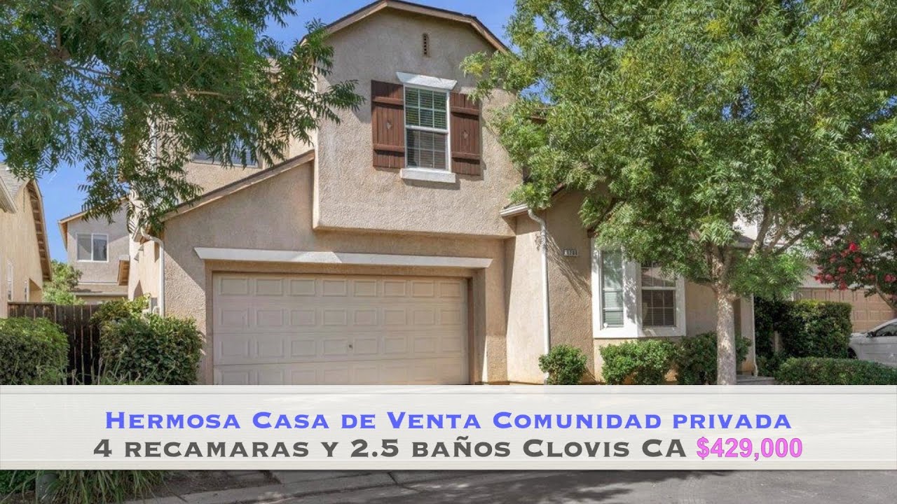 Hermosa Casa de Venta 😍 en una comunidad privada en Clovis, CA 4 recamaras y 2.5 baños por $429,000