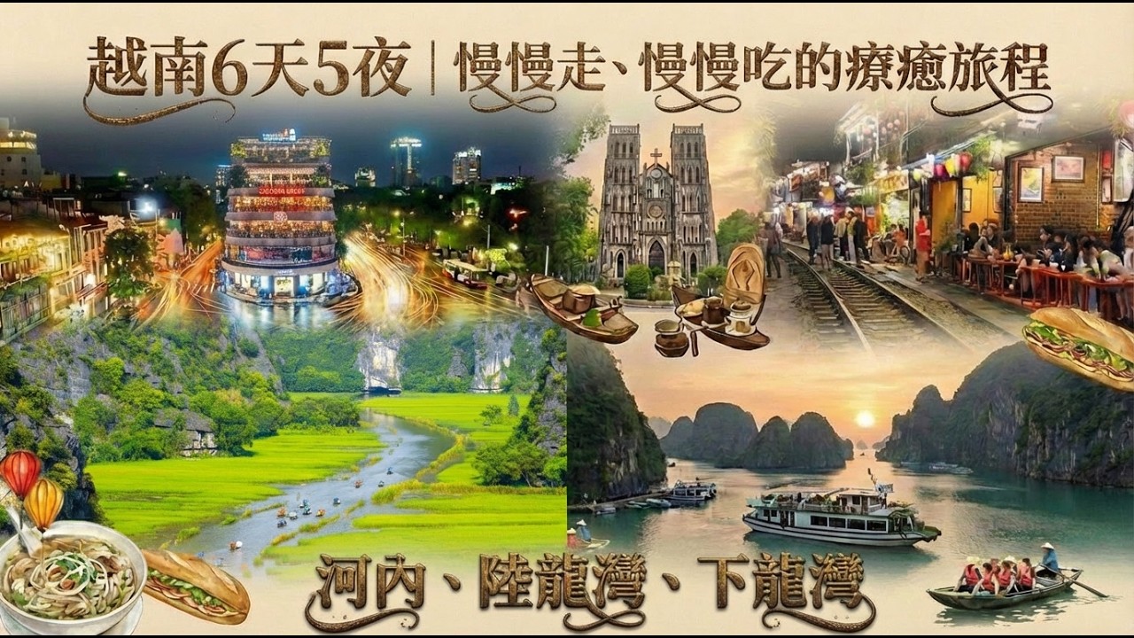 越南 6 天 5 夜慢旅 EP3｜下龍灣郵輪慢旅行｜驚訝洞 × 英雄島 × 神祕洞竹船6 Days in Vietnam: Healing Journey｜| Halong Bay Cruise |