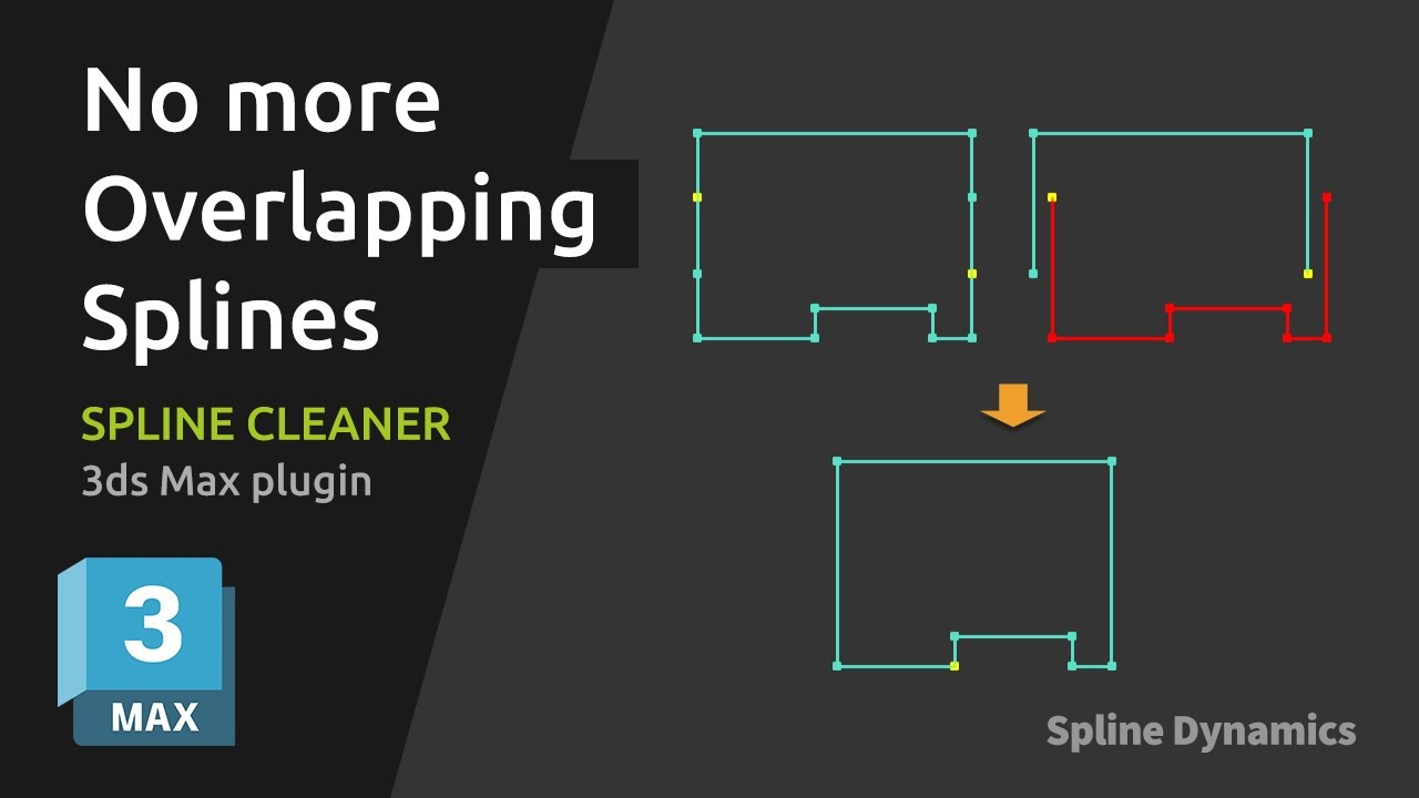 Remove Overlapping Splines Fast in 3ds Max | Spline Cleaner Tutorial