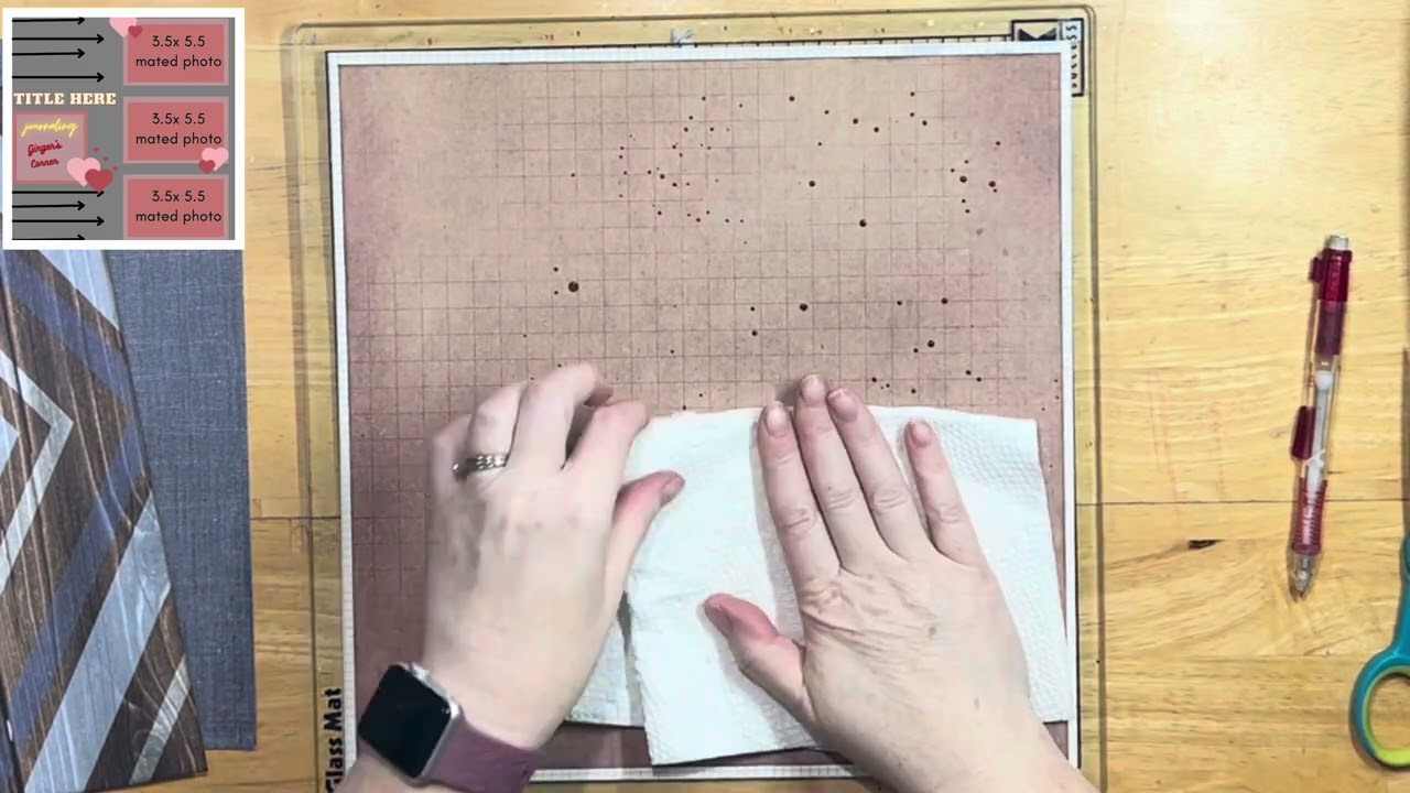 Scrapbook Process Video #143: Day 1 of 30 Days of Sketches and Through The Seasons Kit. #30DSCBL14
