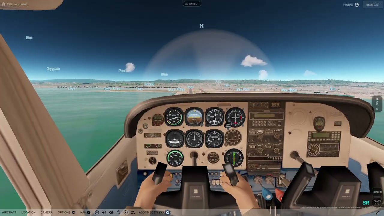 Butter landing a cessna 172 in GEOFS