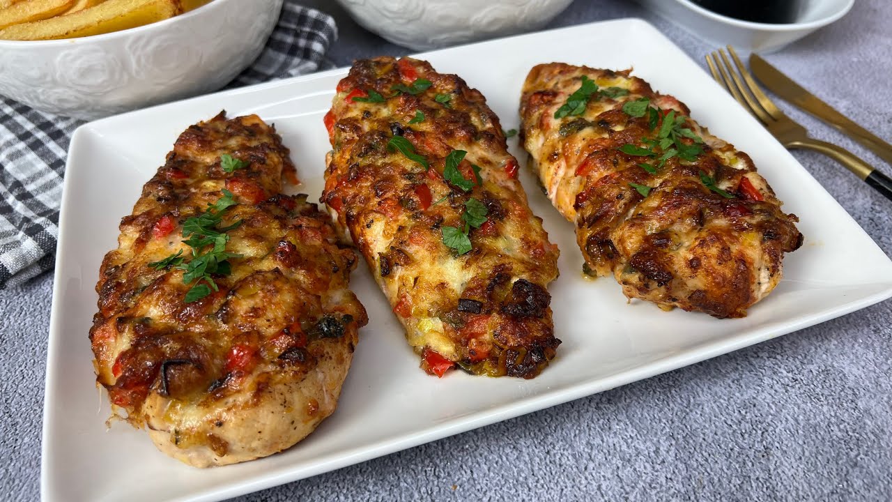 Zapiekany filet z kurczaka z serem i warzywami z HEXO Cooka #airfryer
