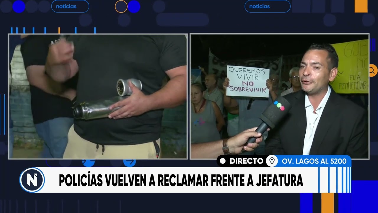 Policías volvieron a reclamar frente a Jefatura | TELEFE ROSARIO