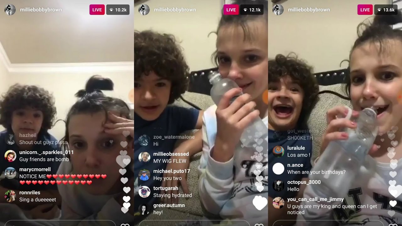 Millie Bobby Brown | Instagram Live Stream | 6 April 2017 w/ Gaten Matarazzo
