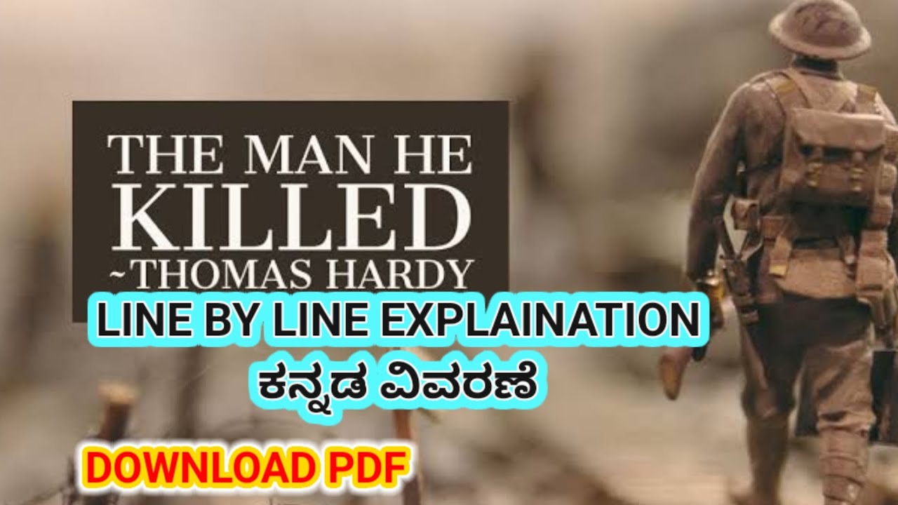 the man he killed summary in kannada | the man he killed by Thomas Hardy @learneasilyhub