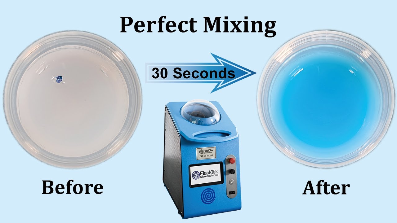 Mixing Silicone & Blue Pigment with a FlackTek™ Speed Mixer