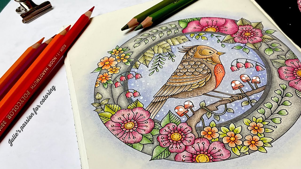 🌸 SMALL VICTORIES by Johanna Basford 🌺 Koh-I-Noor Polycolor pencils 🌻 easy coloring tutorial