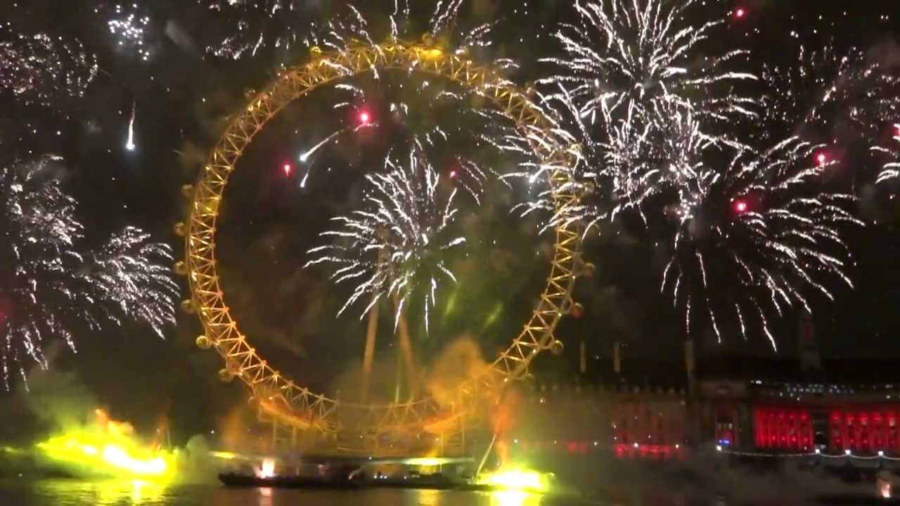 London Fireworks 2012 New Year Eve Live HD