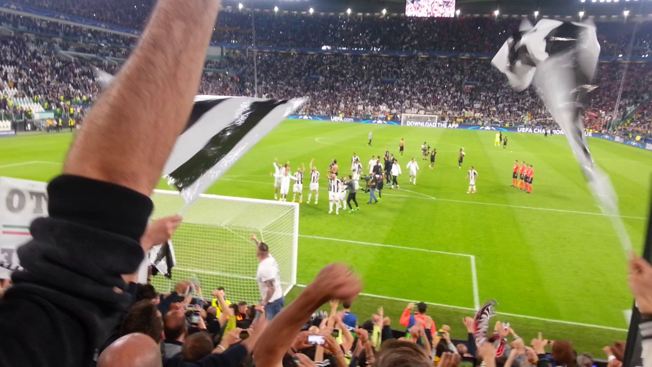 Inno Juventus a fine partita Juve-Monaco 2 a 1 il 9/5/2017